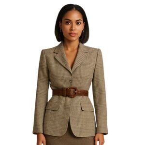 NWT Ralph Lauren Plaid Single Breasted Blazer